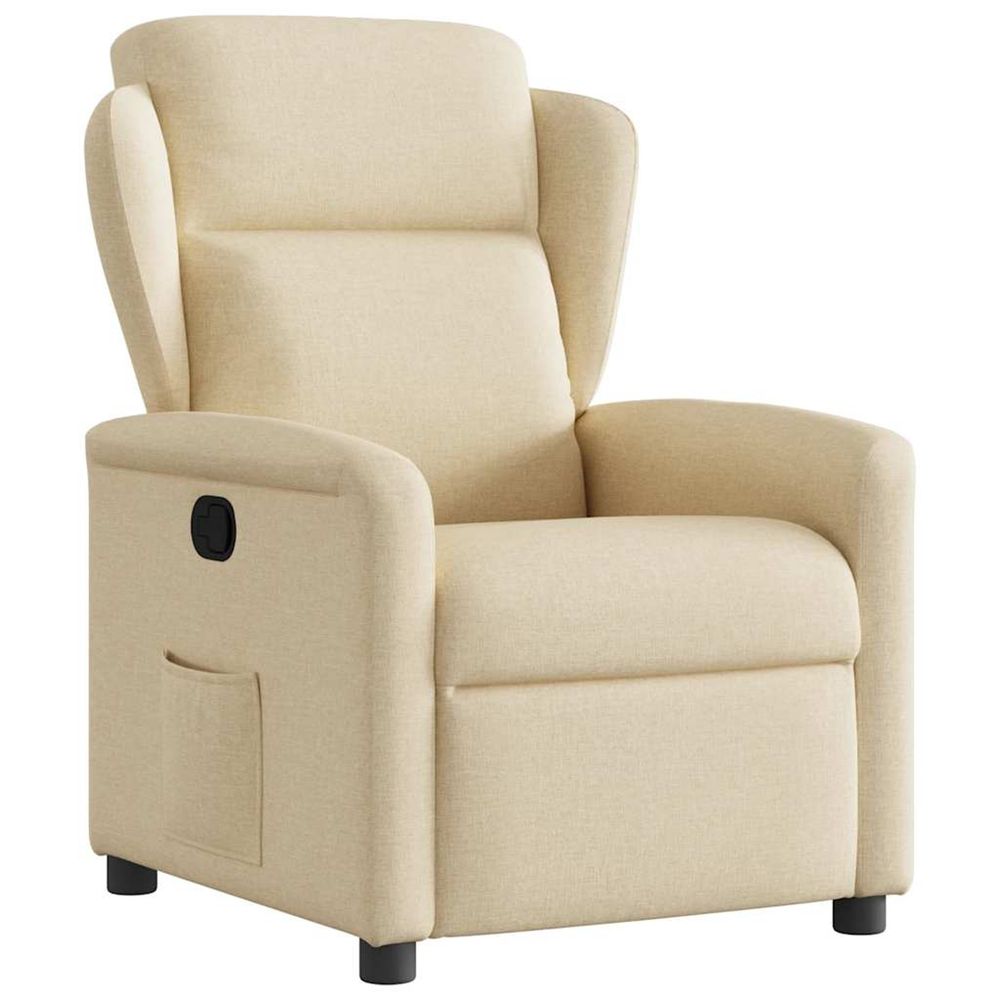 Fauteuil inclinable crème tissu
