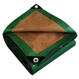 Bâche Bois De Chauffage 5x8m HQ250BO Verte/Marron – Étanche, Anti-UV, Très Résistante – Protection Pro !