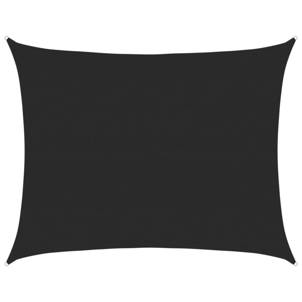Voile d'ombrage 160 g/m² rectangulaire noir 6x8 m pehd