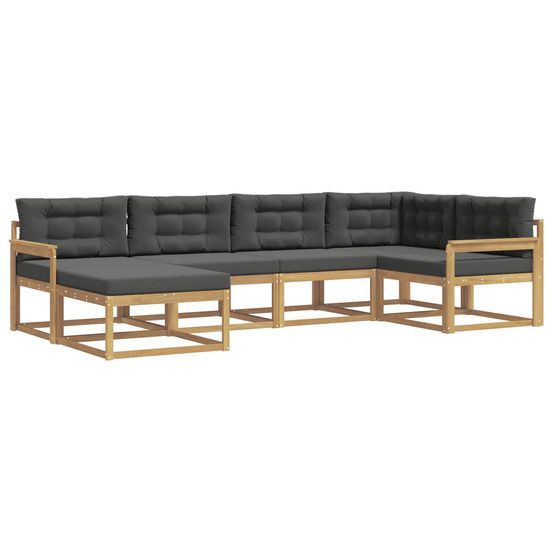 Ensemble de canapés d'extérieur 5 pc blanc et anthracite