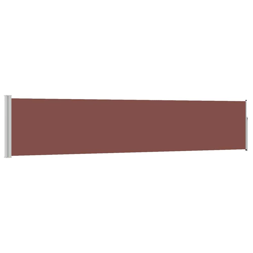 Auvent latéral rétractable de patio 100x514 cm marron