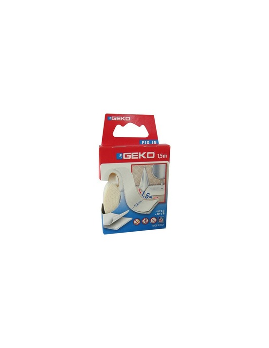 Adhésif double face mousse - 19 mm x 1 5 m - blanc