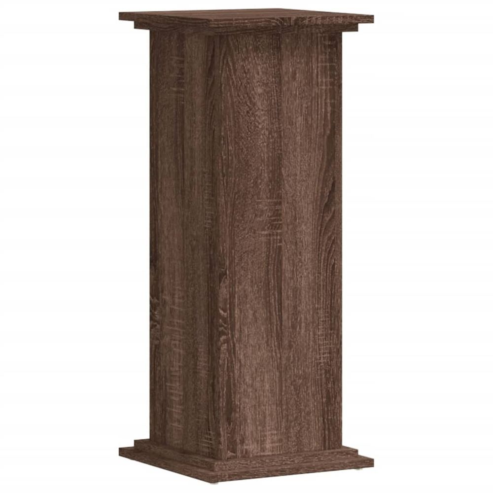 Support de plante chêne brun 33 x 33 x 80 cm bois d'ingénierie