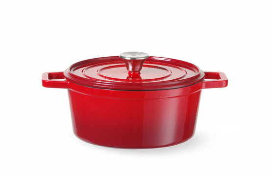 Cocotte en fonte emaillée 3,7l rouge - hendi
