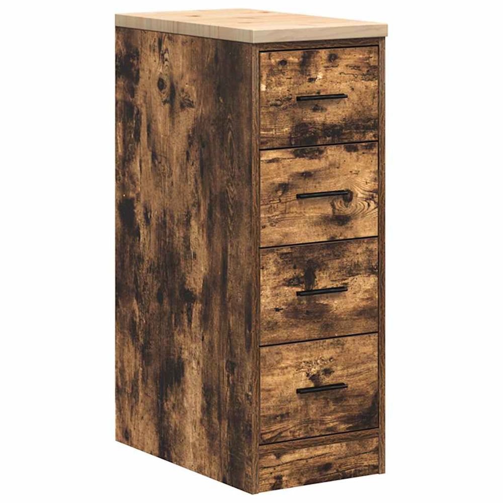 Armoire de rangement de garage chêne fumé 30x51x85 cm bois pin
