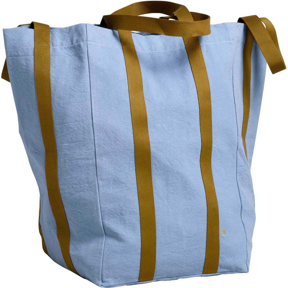 Maxi sac en coton bio poppins 48 x 33 x 33 cm bleu