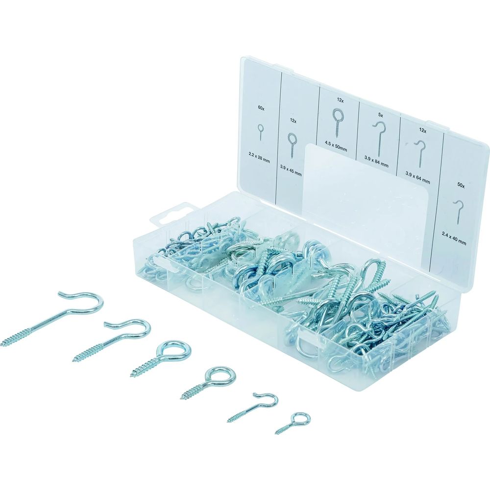 Assortiment de crochets à visser, 151 pièces