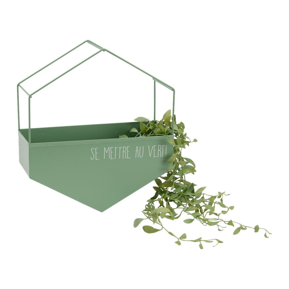 Cache-pot en métal hexagonal se mettre au vert