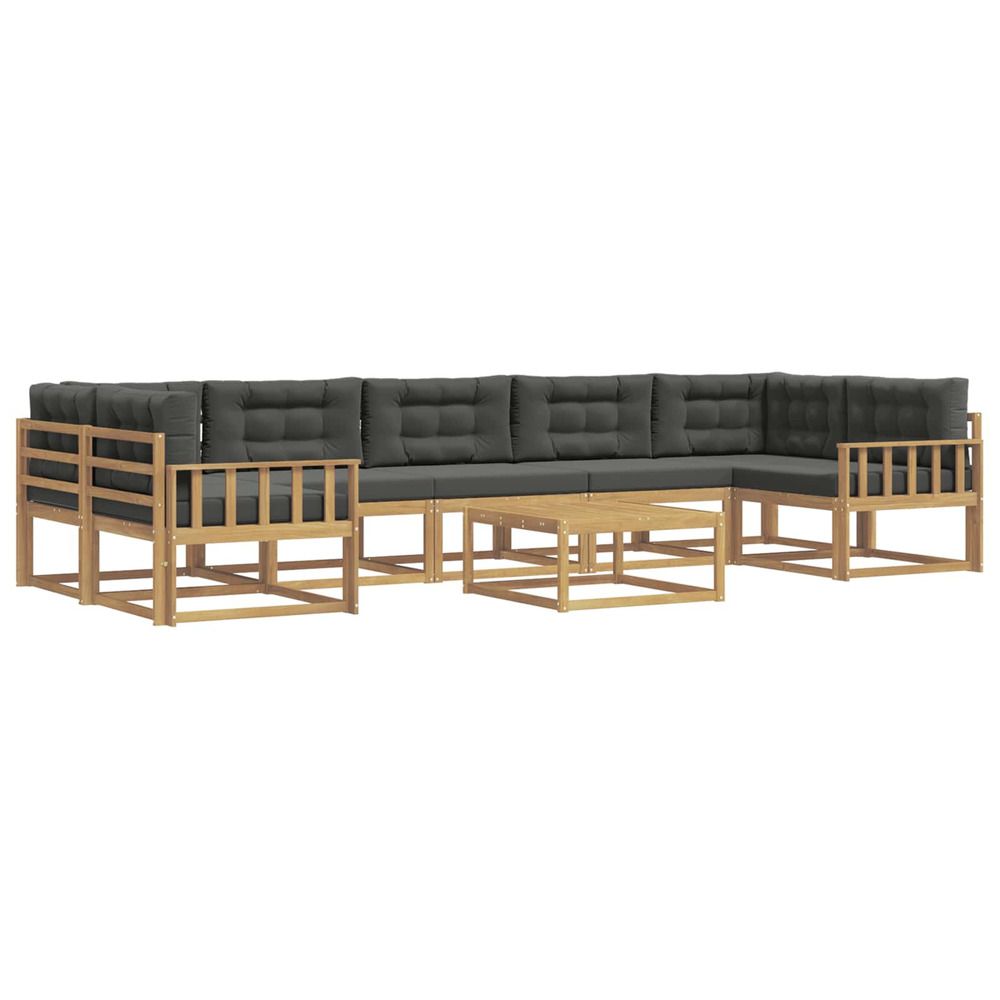 Ensemble de canapés d'extérieur 6 pc blanc et anthracite