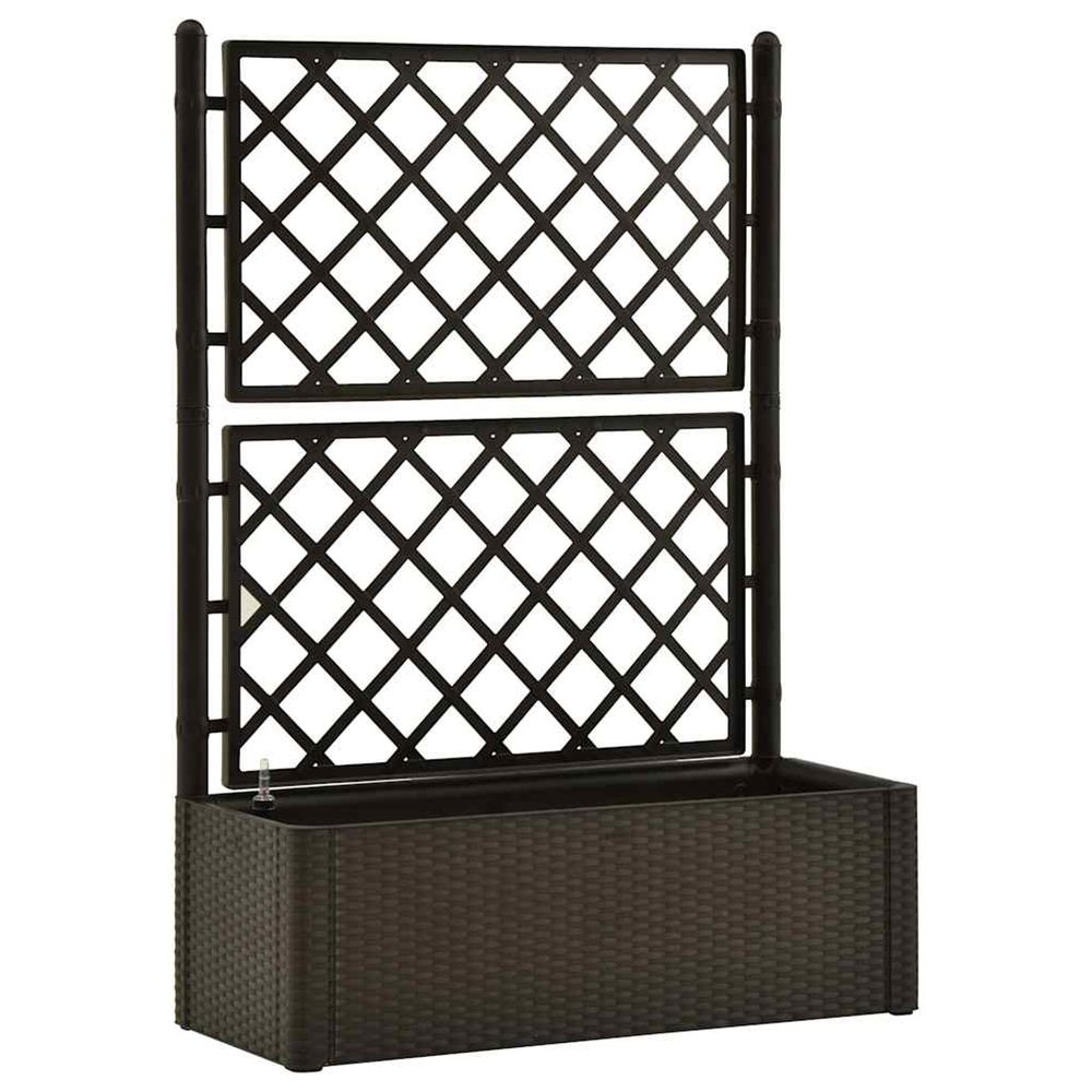 Lit surélevé de jardin et treillis et système d'arrosage moka
