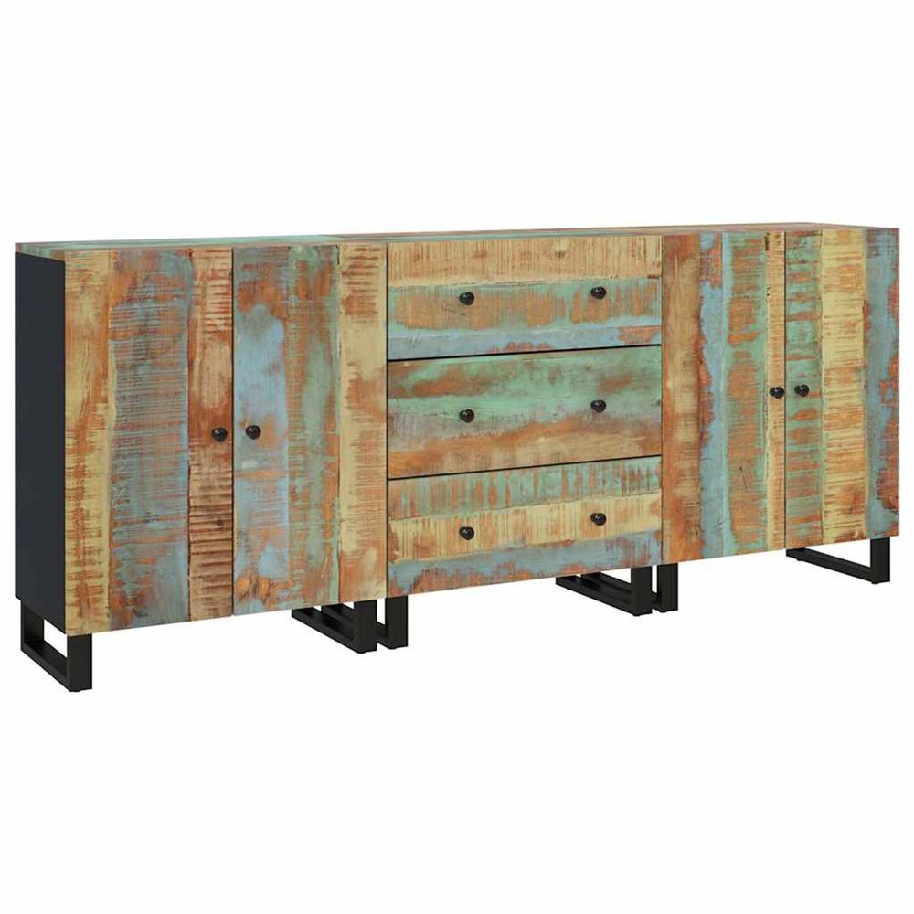 Buffets 3 pcs bois massif de récupération
