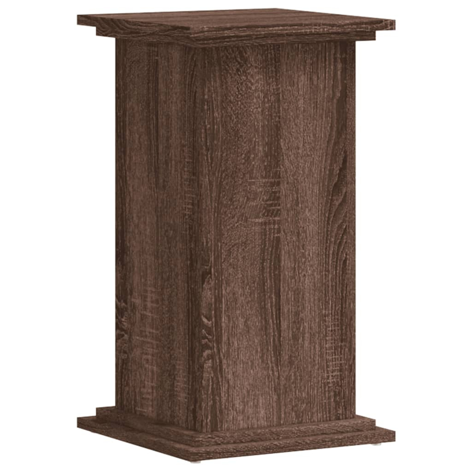 Support pour plantes chêne marron 33x33x60 cm bois d'ingénierie