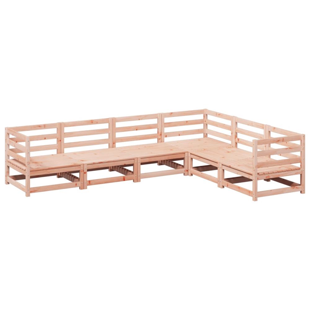 Salon de jardin 6 pcs bois massif sapin de douglas