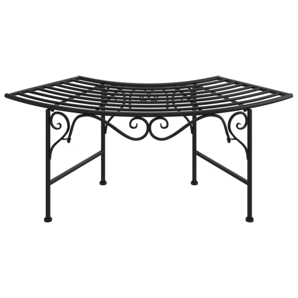 Banc tour d'arbre 113 cm noir acier
