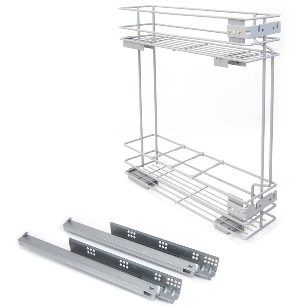 Porte-bouteilles latéral extractible avec fermeture amortie supra