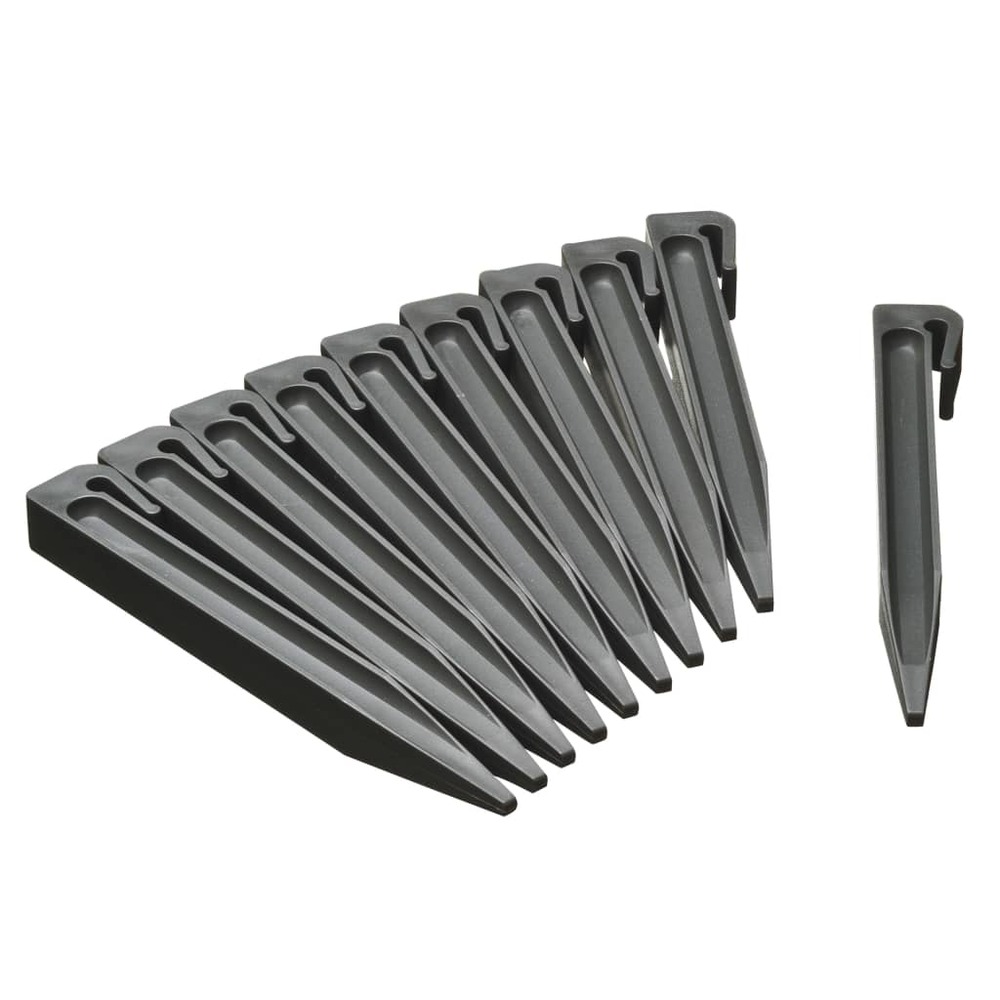 Nature chevilles d'ancrage de jardin 10 pcs gris petit