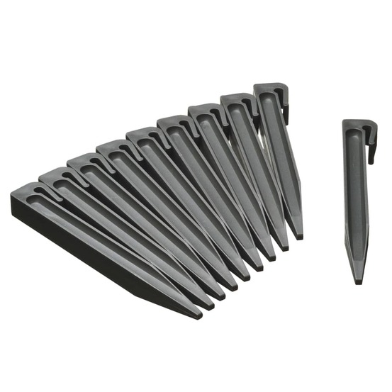 Nature chevilles d'ancrage de jardin 10 pcs gris petit