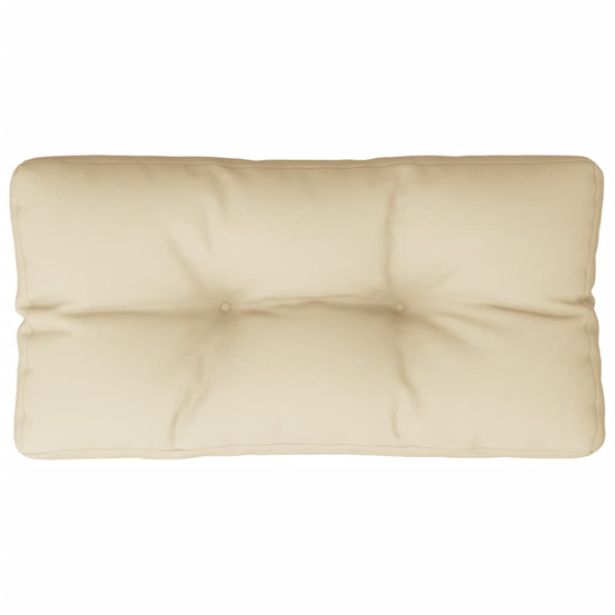 Coussin de palette beige 70x40x12 cm tissu