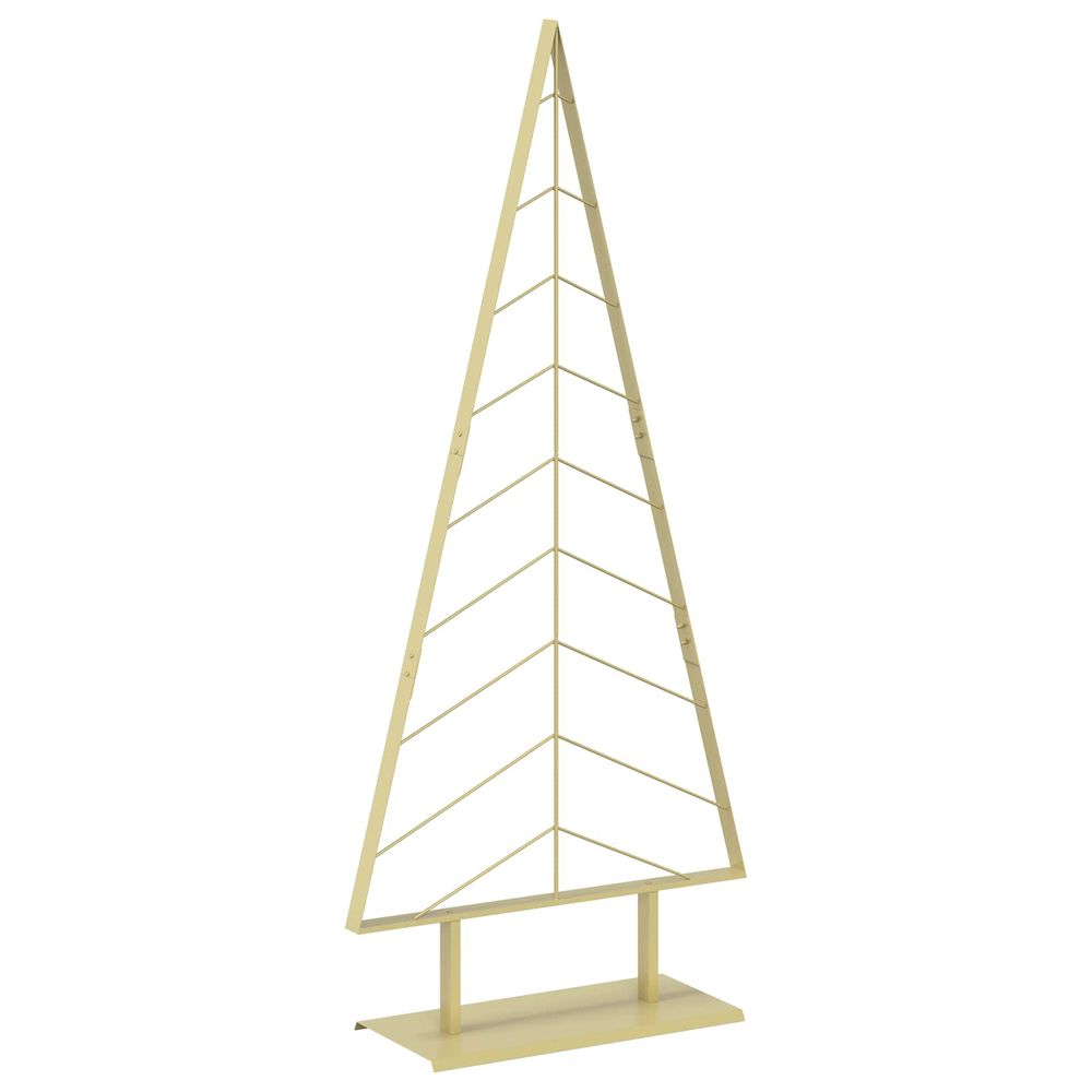 Sapin de noël en métal avec support kuopio 180 cm acier doré