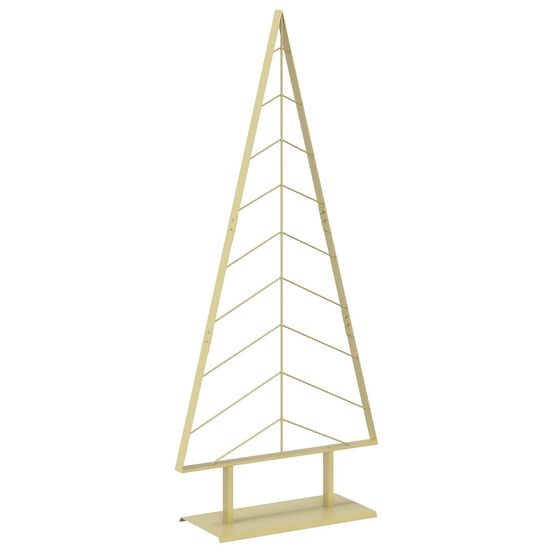 Sapin de noël en métal avec support kuopio 180 cm acier doré