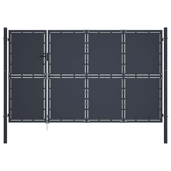 Portail de jardin en acier 350 x 175 cm anthracite