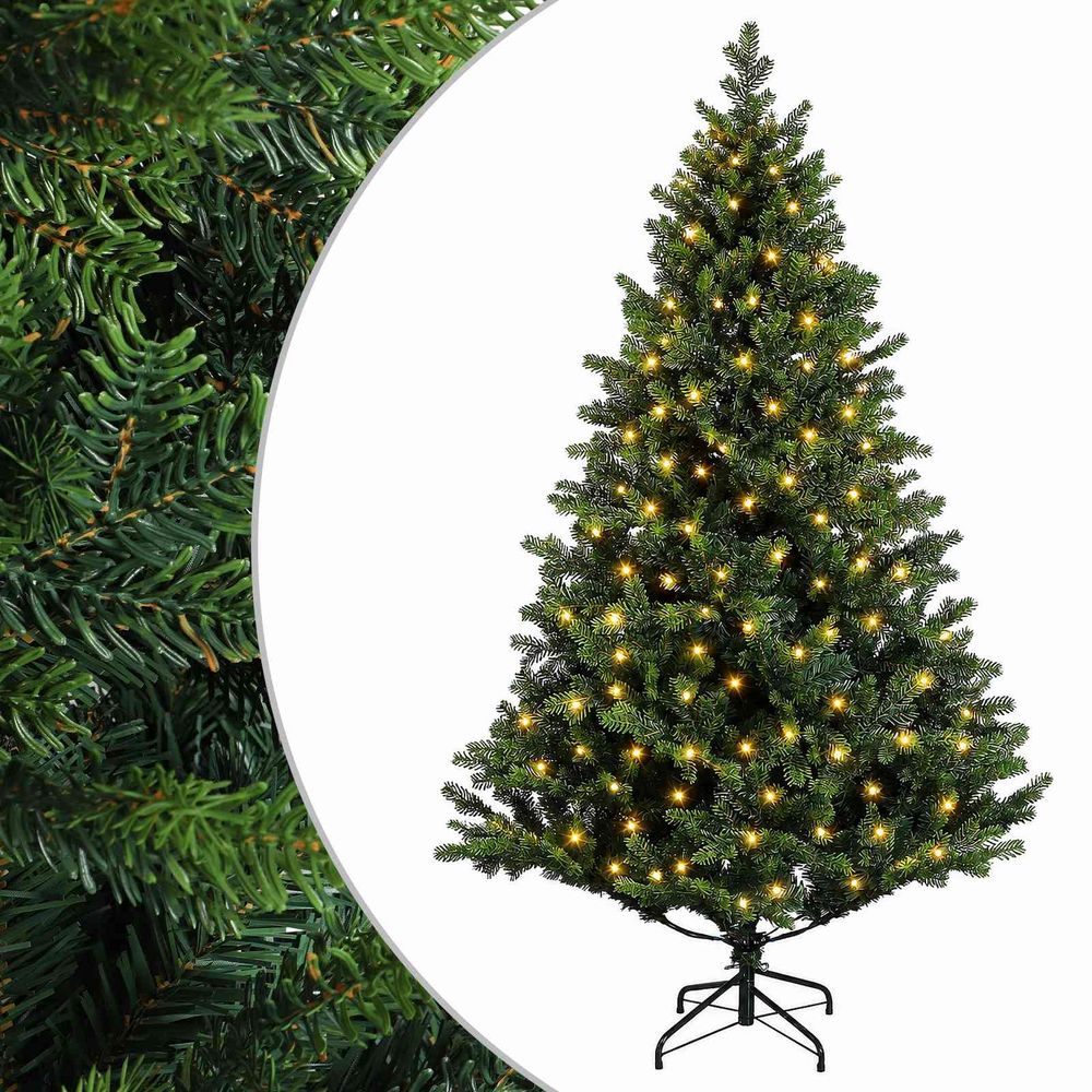 Sapin de noël artificiel à branches articulées 120 cm 150 led