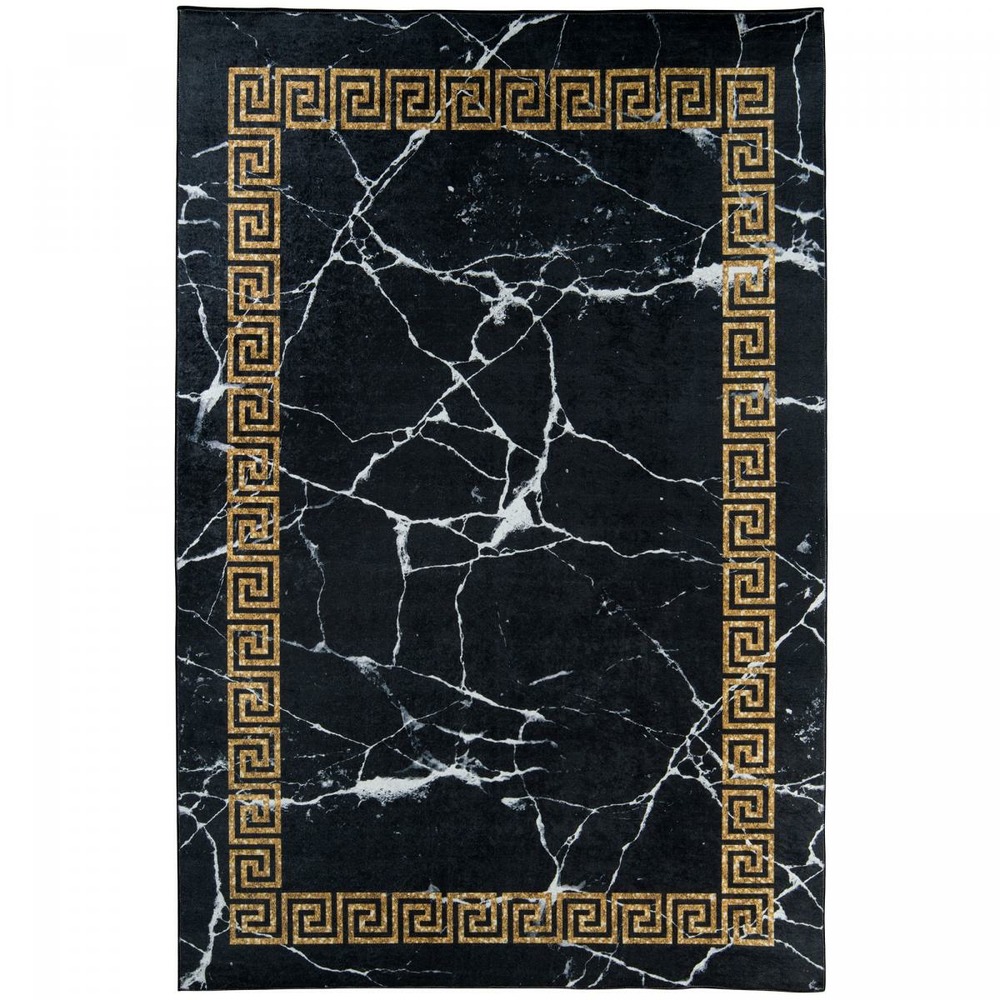 Tapis de cuisine 80x120 lyn11 elega noir, facile d'entretien