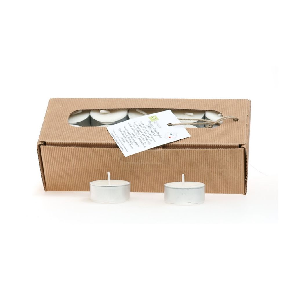 Smart-Planet® Lot de 30 bougies chauffe-plat parfumées Parfum pomme cannelle Boîte transparente Durée de combustion 4 heures
