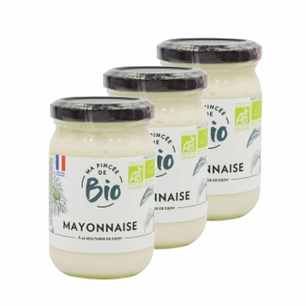 Lot 3x mayonnaise bio - ma pincée de bio - pot 185g