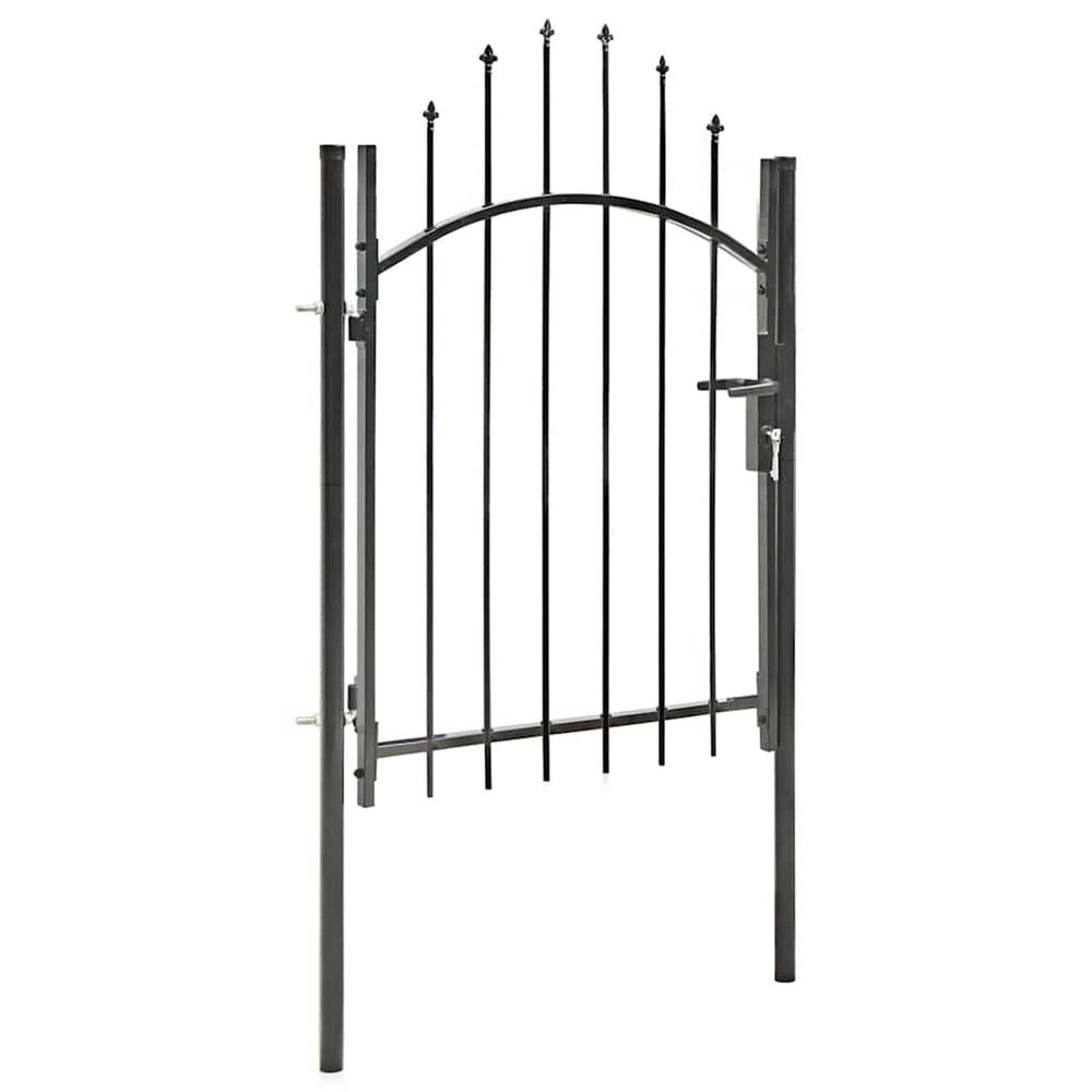 Portail de jardin woerden acier 1x1,25 m noir