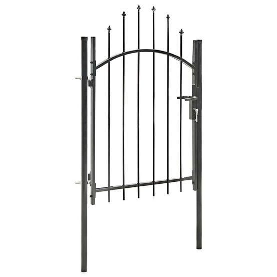 Portail de jardin woerden acier 1x1,25 m noir