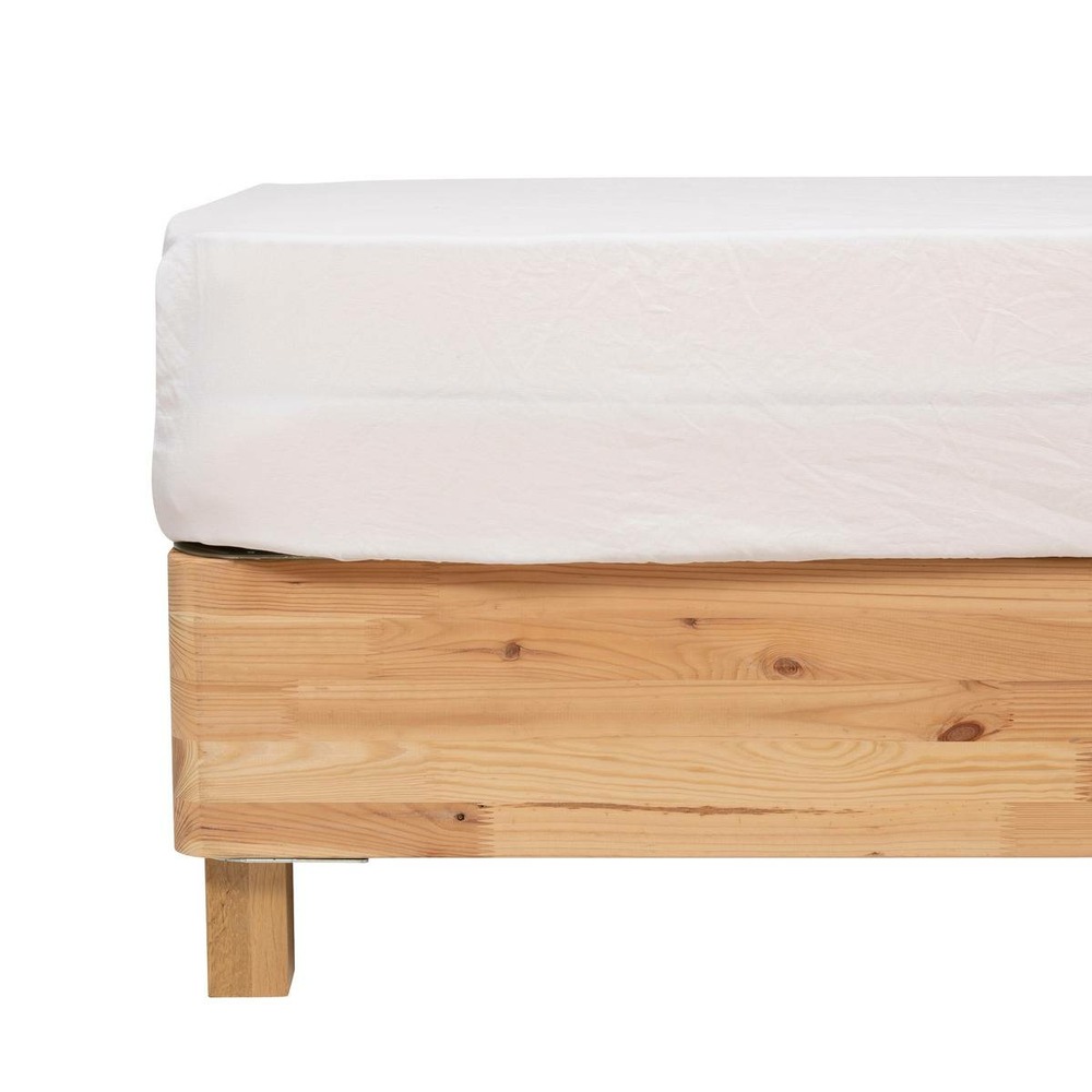 Drap housse priscia blanc 160x200cm