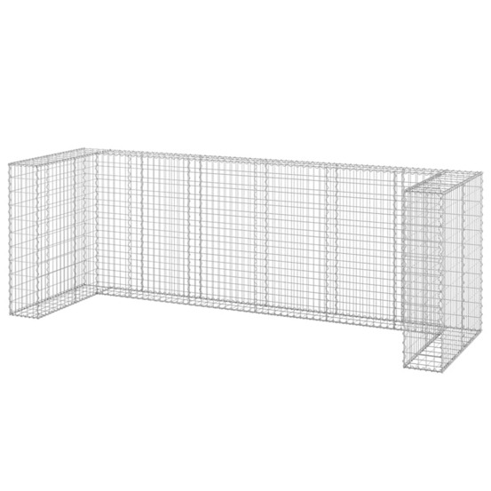 Mur en gabion pour poubelles acier galvanisé 325x100x110 cm