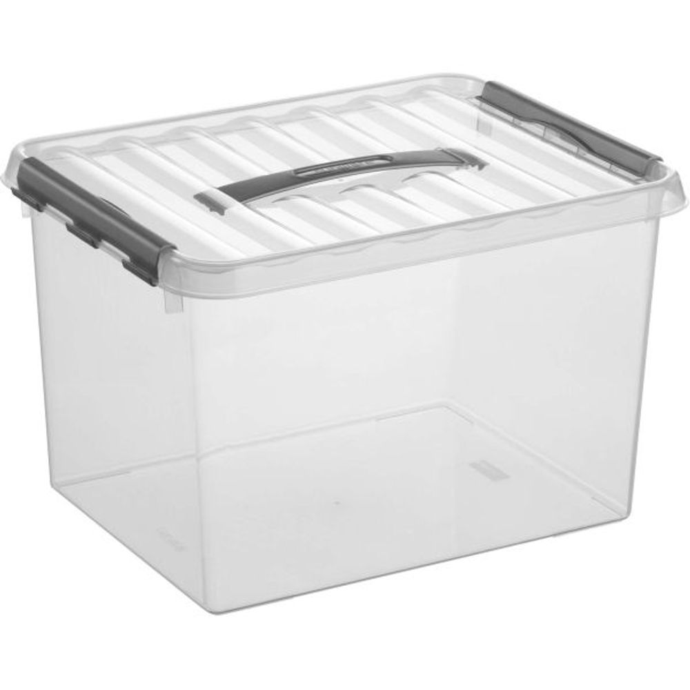 Boîte de rangement en plastique q-line 22 litres