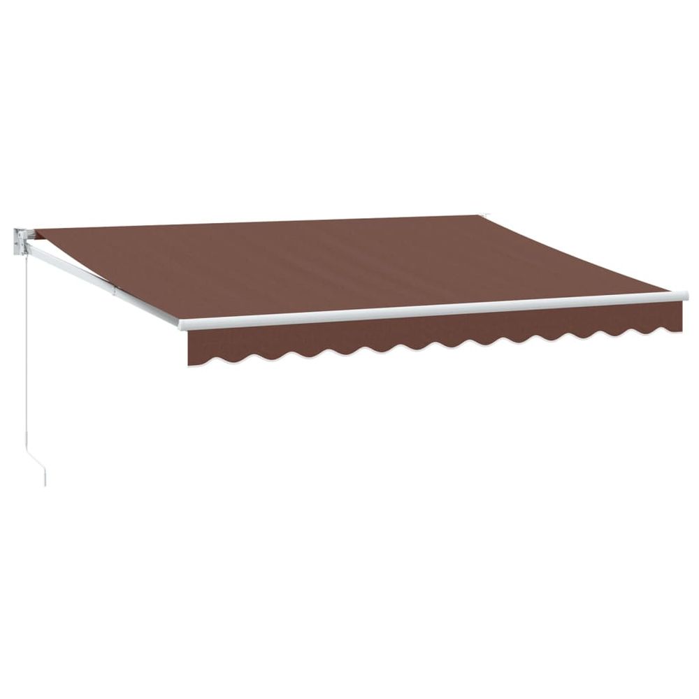 Auvent manuel rétractable marron 350x250 cm