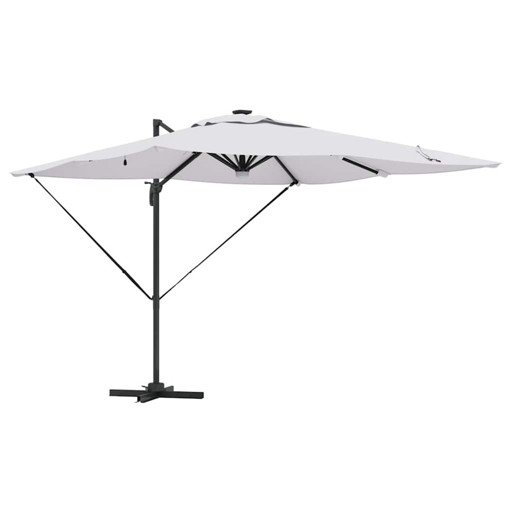 Parasol roma beige 286 x 284 x 270 cm aluminium et polyester