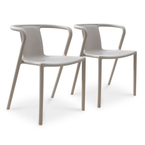 Lot de 2 fauteuils de jardin empilables