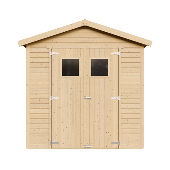 Abri de jardin en bois 4 m² - h228 x 233 x 222 cm - construction de panneaux en bois naturel - m351