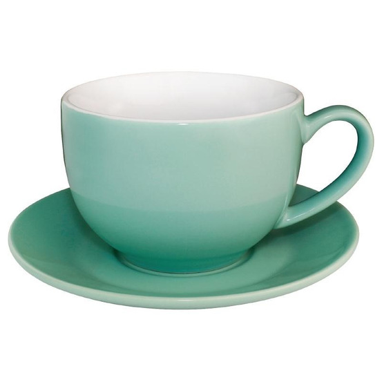 Tasse cappuccino verte 340ml lot de 12 olympia
