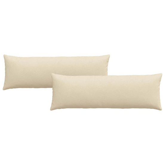 Coussins de canapé 2 pcs crème 120 x 40 cm tissu