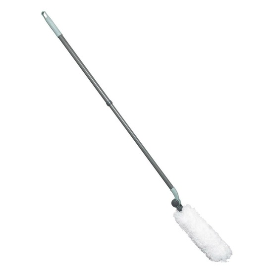 5five - plumeau orientable avec manche téléscopique gris h135cm