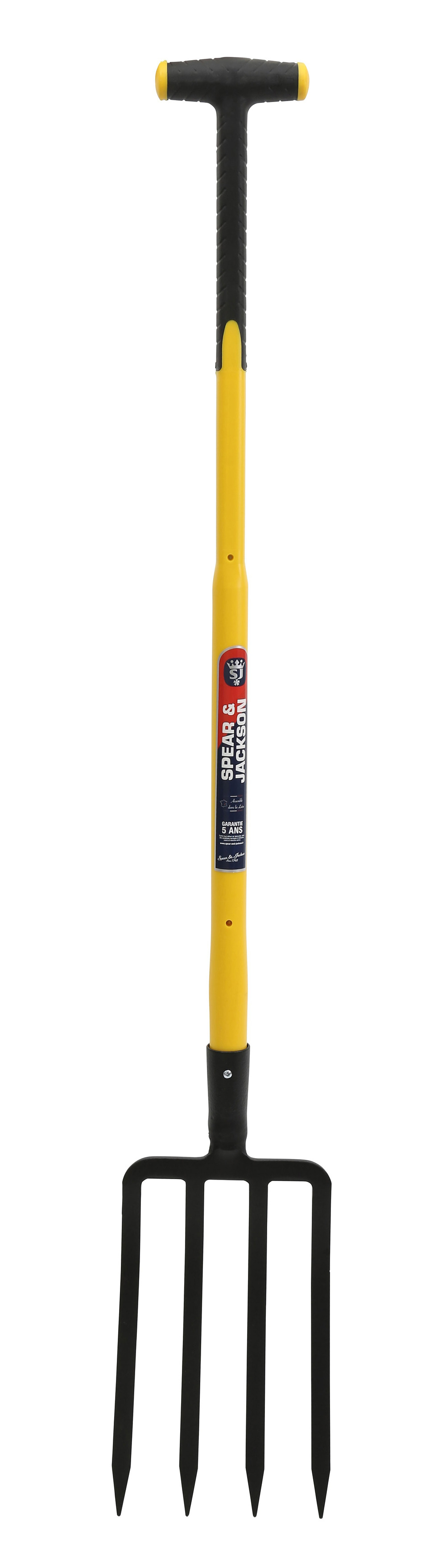 Fourche à bêcher 4 dents de 30 cm manche béquille trimatière