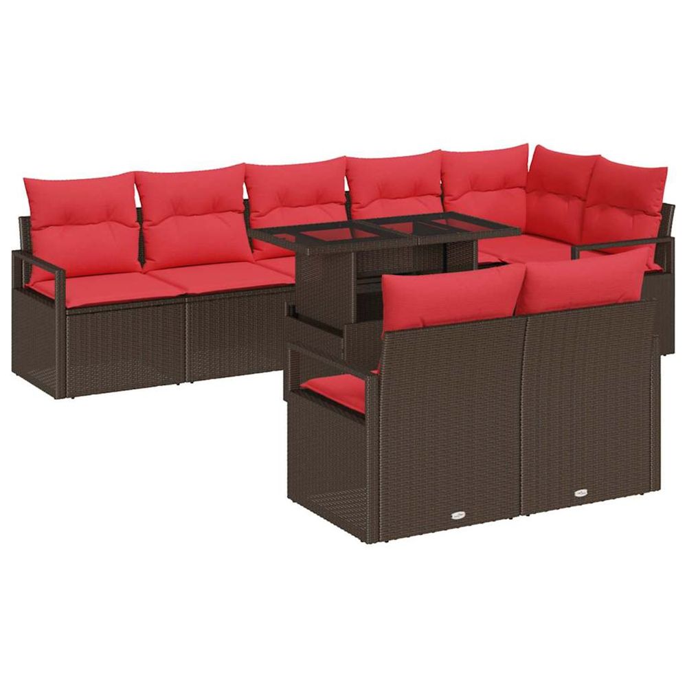 Ensemble de canapé de jardin 9 pc 8-nombre de places
