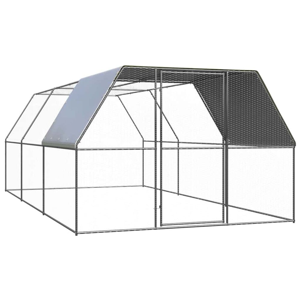 Poulailler d'extérieur 3x6x2 m acier galvanisé