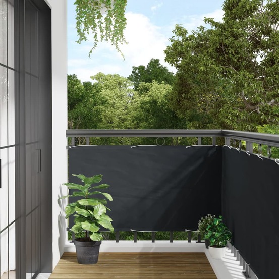 Écran de balcon anthracite 75x500 cm tissu oxford