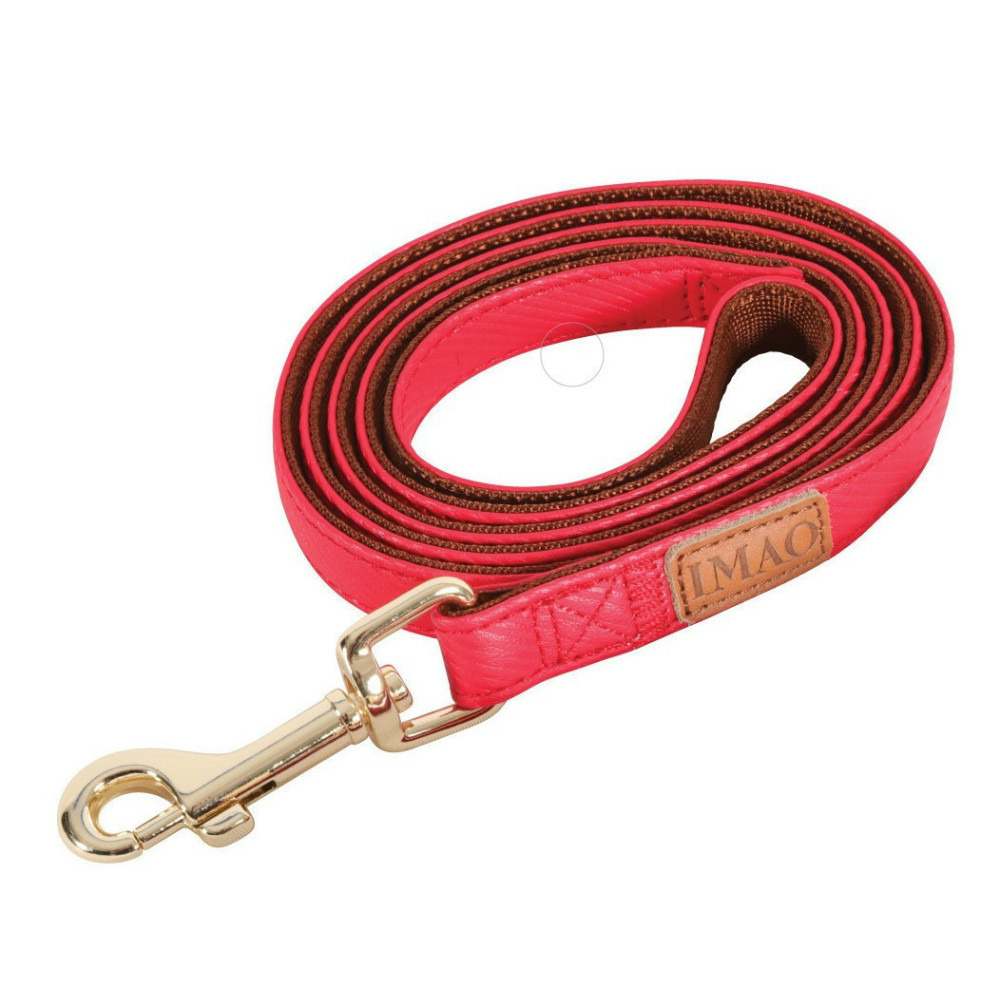 Laisse imao mayfair 15 mm x 1.2 mètre rouge pour chien.