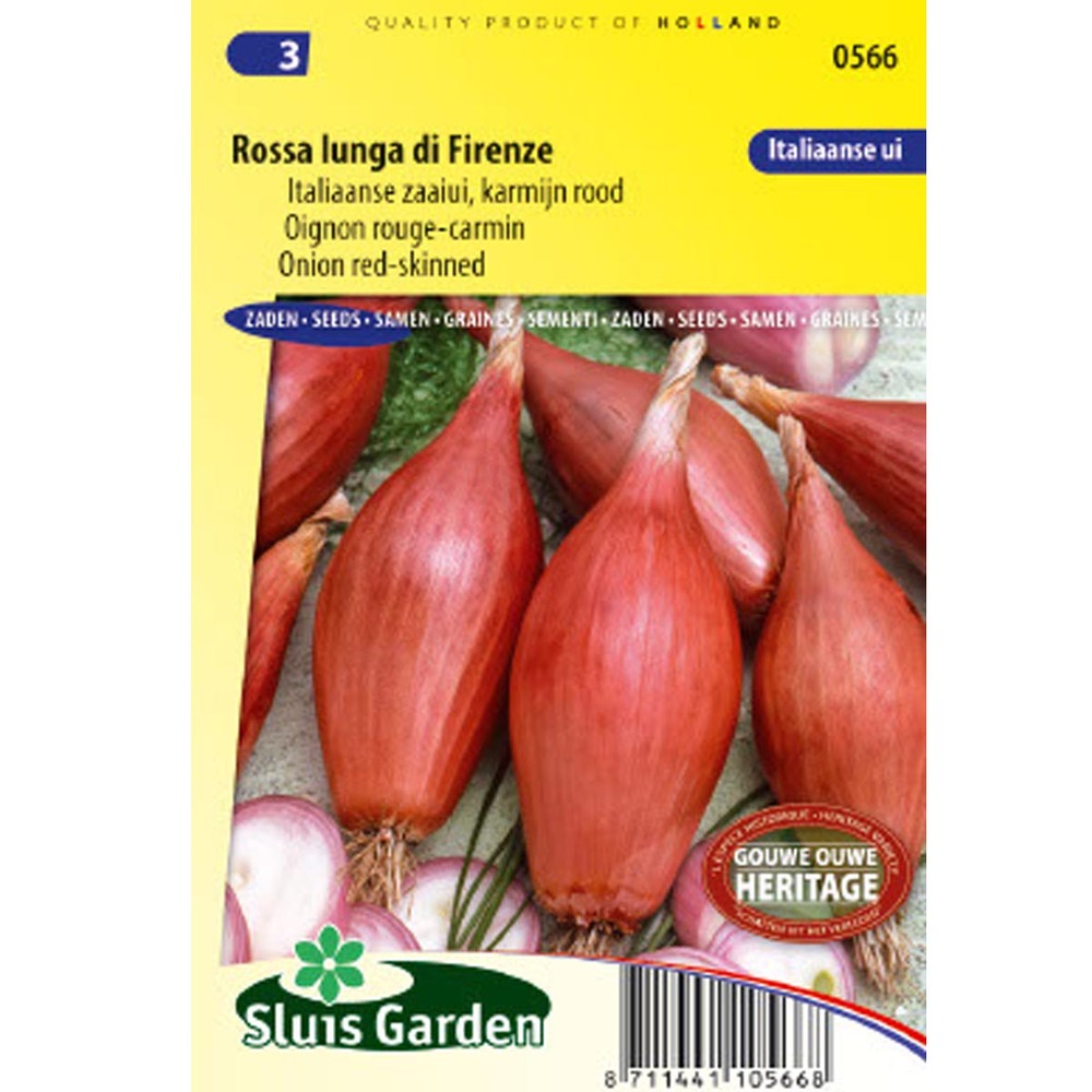 Oignon rouge 'long de florence' le sachet de 600 graines environ (3g)