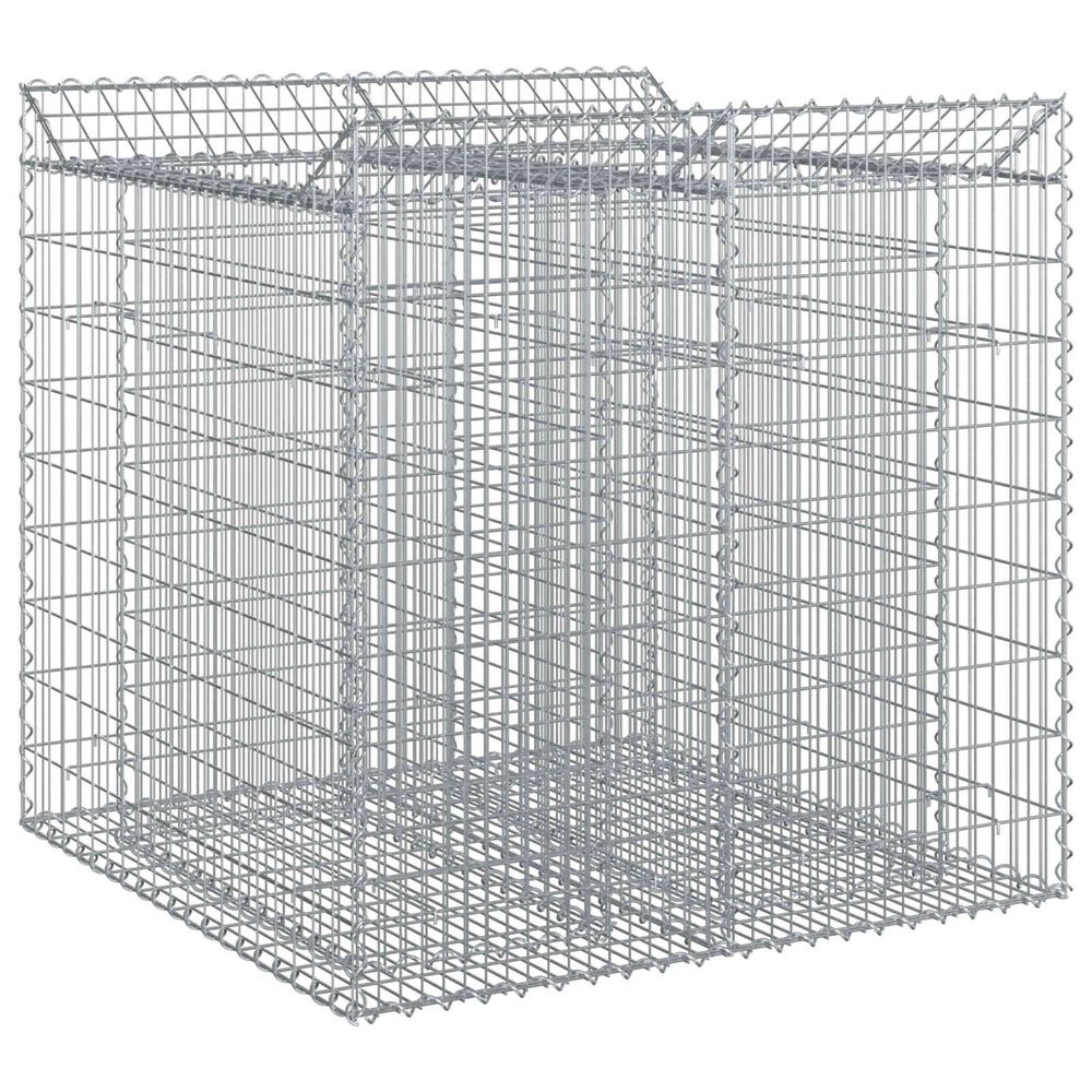 Lit surélevé gabion 2 pc 100 x 100 x 100 cm acier galvanisé