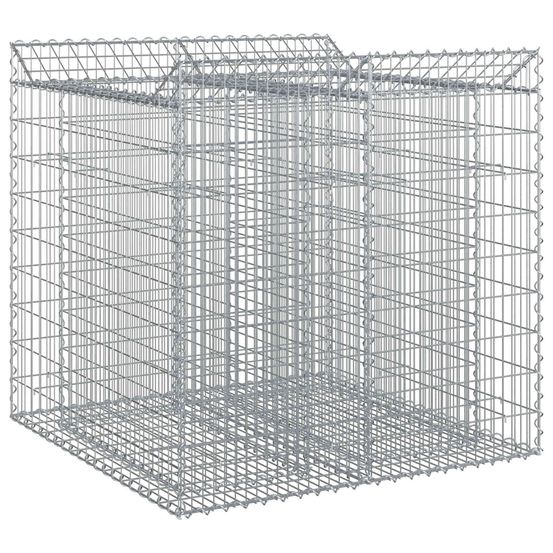 Lit surélevé gabion 2 pc 100 x 100 x 100 cm acier galvanisé