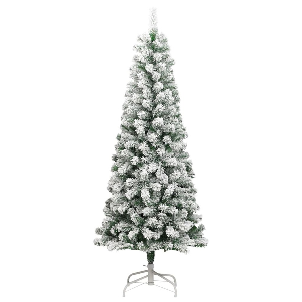 Sapin de noël artificiel à charnières avec neige floquée 240 cm